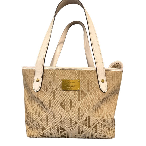 Ralph Lauren Handbags - Ralph Lauren Khaki Tote Satchel Handbag Large Vintage